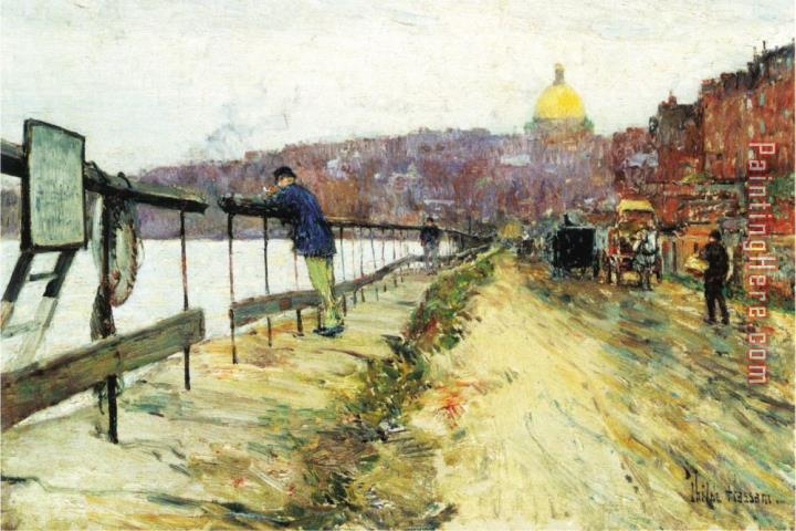 childe hassam Charles River And Beacon Hill